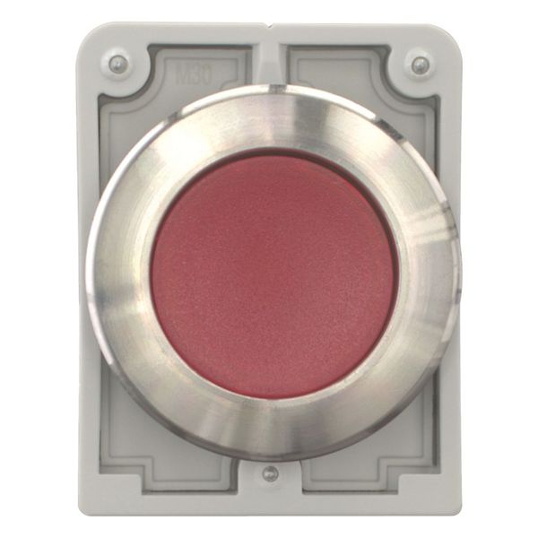 M30I-FDL-R Illuminated pushbutton actuator, RMQ-Titan, flat, momentary, red, blank, Front ring stainless steel image 4