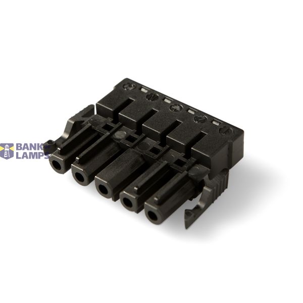 Screwless coupler 5-p socket, black image 2