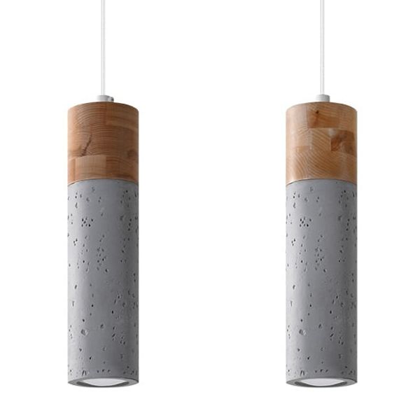 HANGING LAMP ZANE 2 GREY GU10 2X40W IP20 image 1