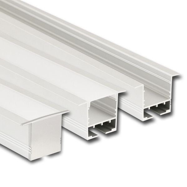 Built-in aluminum profile AD for plasterboard, 35x25mm, without diffuser, 2m image 1
