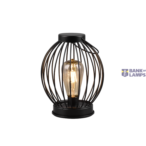 Merida solar table lamp round matt black image 1