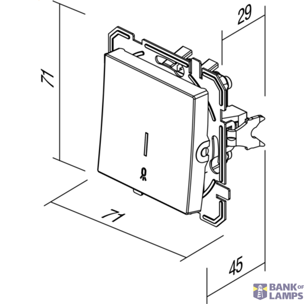 PUSH BUTTON 1WAY 10A 250V~ AT IN 02 XO 4415025 image 5