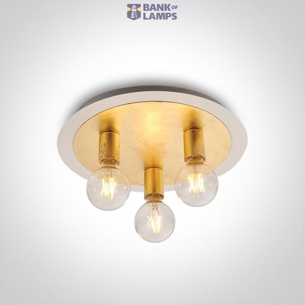 BRASS CEILING LIGHT 3x12W E27 100-240V image 1