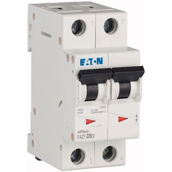 Miniature circuit breaker (MCB), 6 A, 2p, characteristic: D image 4
