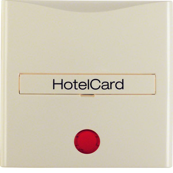 Centre plate imprint f. push-button f. hotel card, redlens, S.1, white image 1