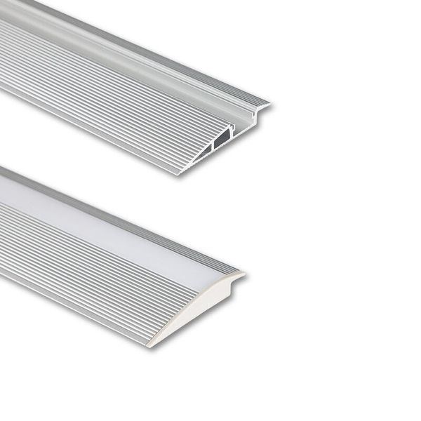 Step-on aluminum profile BC 57x9mm without diffuser 1m image 1