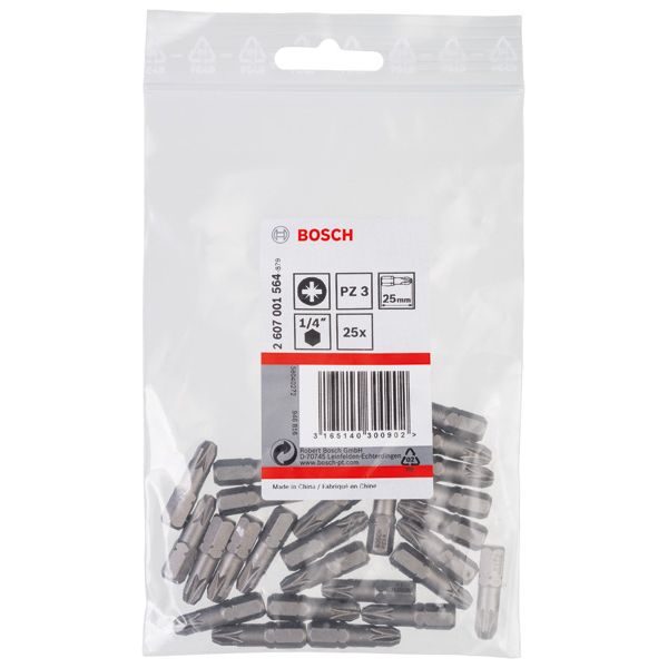 Screwdriver bit Extra Hard PZ 3, 25 mm 25 pcs. image 1