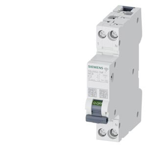 Miniature Circuit Breaker Measuring RCM / EM Communication AC 230V 6kA, 1+N pole, C, 2A image 1