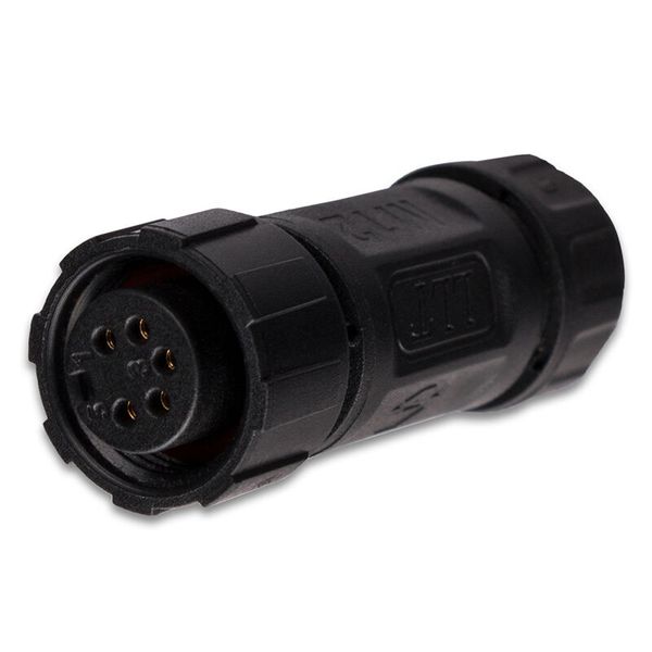 Socket with cover nut M12, 5-pin, IP67, soldering image 1