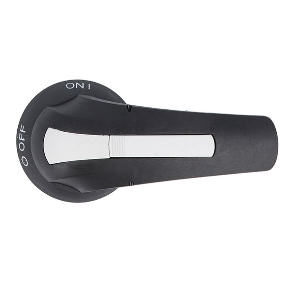 Door-coupling lever handle, padlockable. Black rotating type with screw fixing on door, 143mm/5.6”; □14mm/0.6”. IEC IP65 image 1