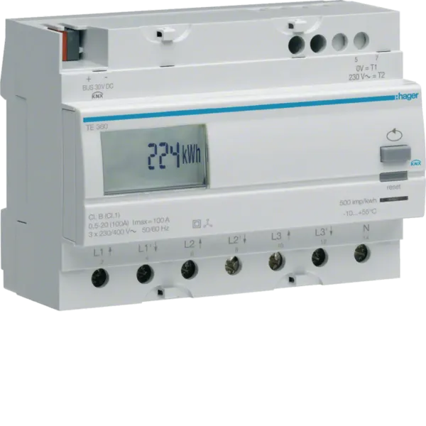 KNX ELECTROMETER, 3F. PRIME 100A TE360 image 1