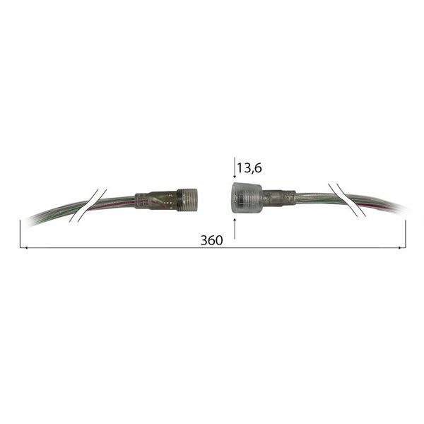 Connection connector IP68 RGB LED strips 10 mm free end image 1