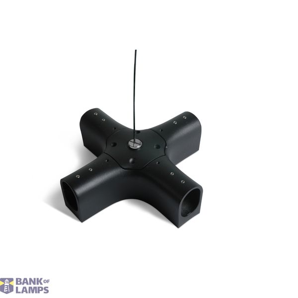 42004PL/B BLACK P&P SUSPENDED/SURFACE X-CONNECTOR IP20 image 1