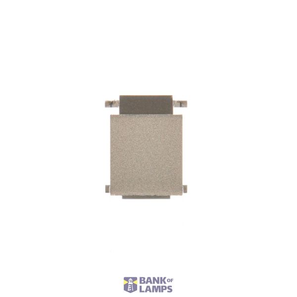 Blind for computer and telephone socket cover hole; satin metallic image 1