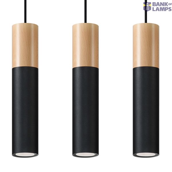 HANGING LAMP PABLO 3L BLACK GU10 3X40W IP20 image 3
