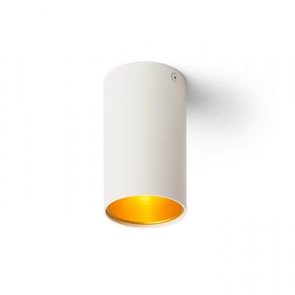 TUBA ceiling matte white/gold 230V LED GU10 7W image 1