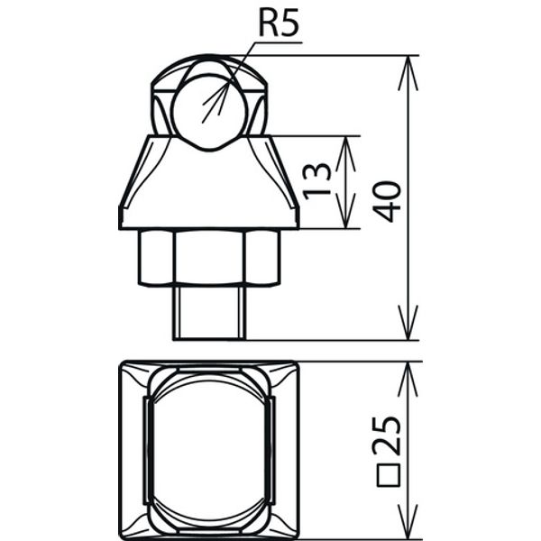 KS connector Cu-RCB f. Rd 6-10mm one-piece image 2