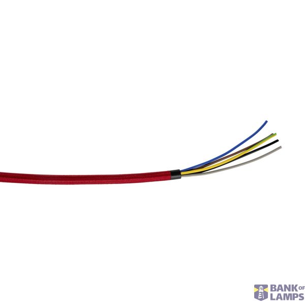 TEXTILE CABLE 5X0,75 L-5m RED image 1