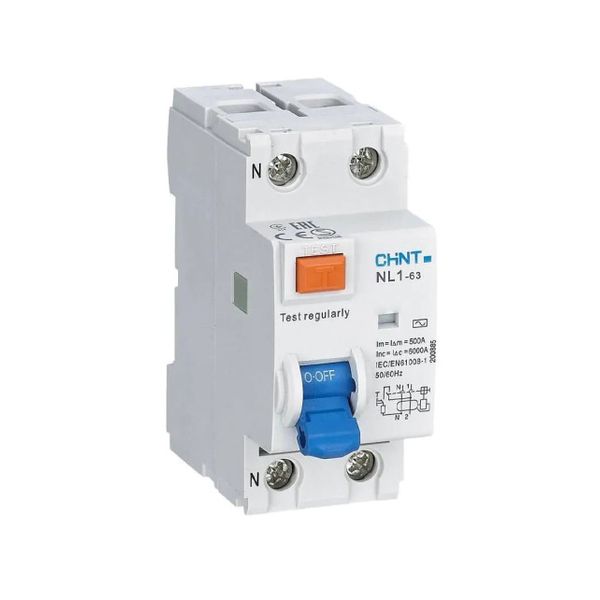 Residual current circuit breaker 2P 25A 30mA class A 6kA (NL1-2-25-30A) image 1