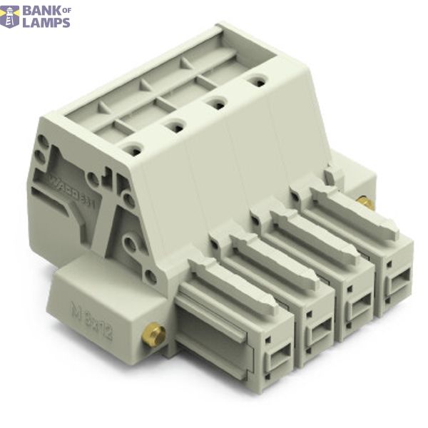 1-conductor female connector Push-in CAGE CLAMP® 10 mm² light gray image 1