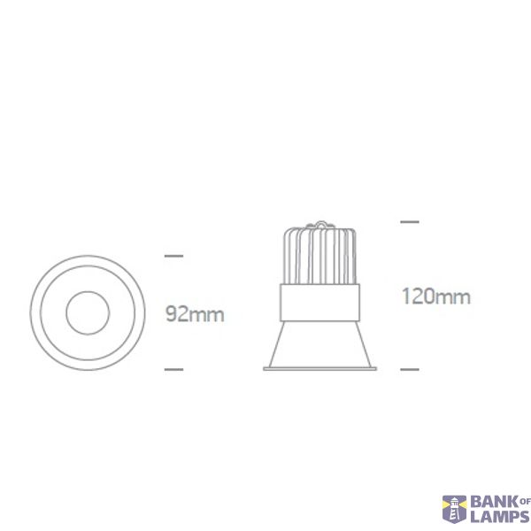 WHITE 15W WW 24deg IP20 230V DARK LIGHT image 2