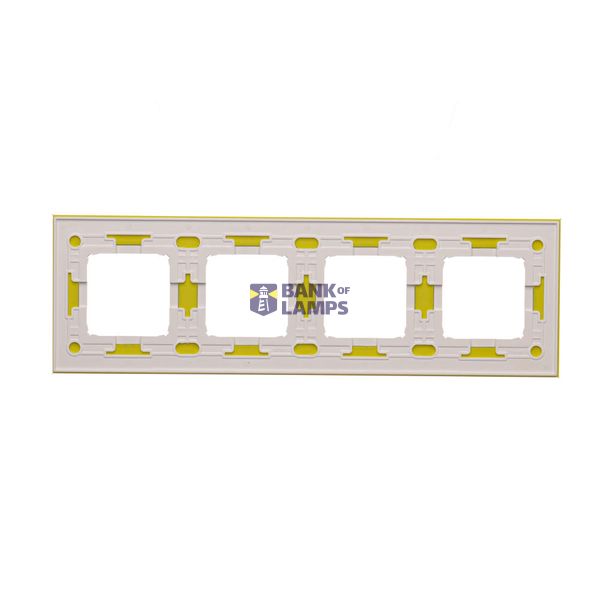 Double button for switches and push buttons, Gold matt, metalic image 1