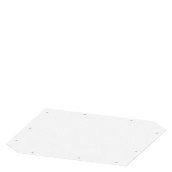 Roof plate for corner cubicle, IP55 D: 600 mm image 1
