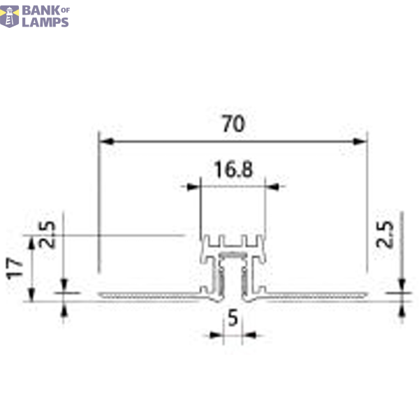 2.0 m, 2 wires Magnetic Track  24V, Black, Trimless Recessed image 2