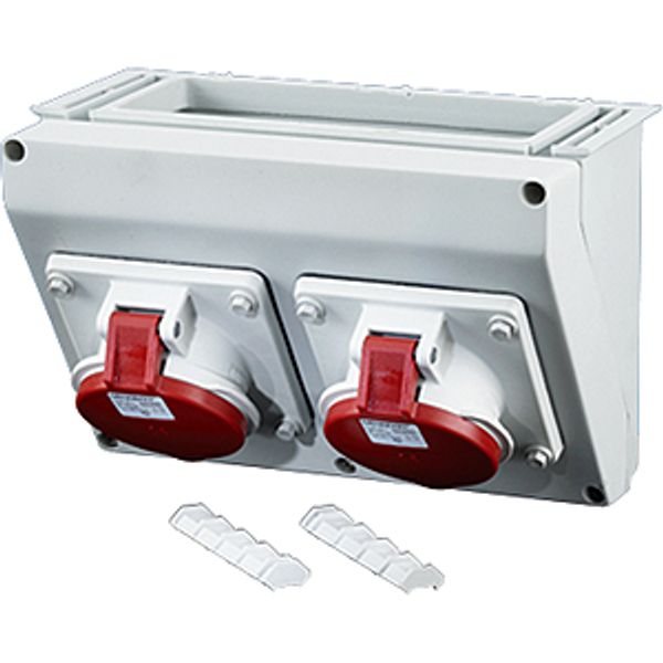 Connection Box, 2x32A 5p 400V 6h CEE, Breedte 270mm (FP CB 213) image 1