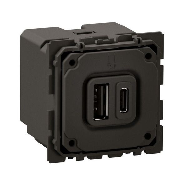 CHARGEUR 2 USB A+C 15W CELIANE image 2