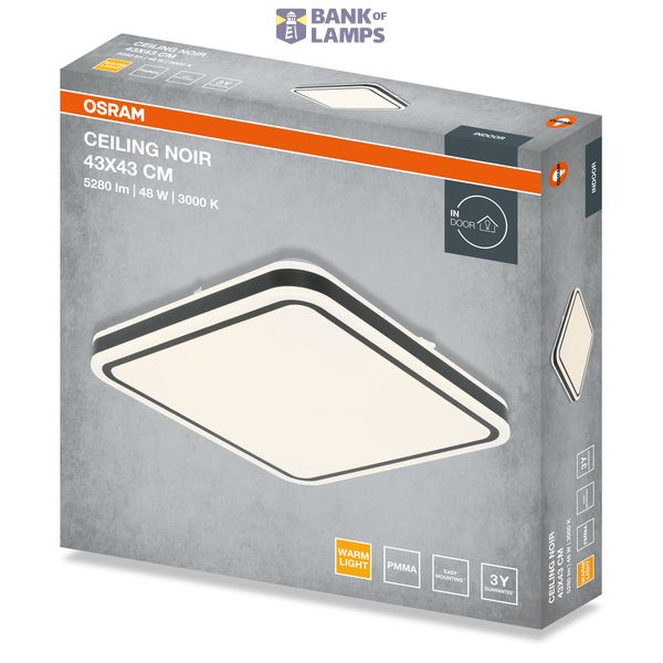 CEILING NOIR SQ 48W 830 IP20 BK OSRAM image 2