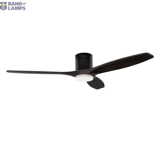 Fan Stem Evo ø1220mm Tube Black with Black Blades Black LED 2875 SW 3000-4000-5000K ON-OFF image 1