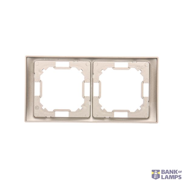 Triple illuminated contact push button, 10AX, matt aluminum image 1
