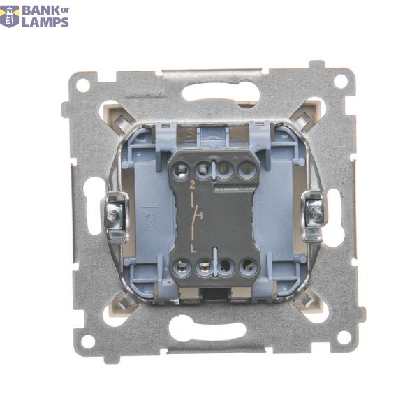 Single contact push button illuminated without pictogram, (module), 16AX, Screw, anthracite, metalic image 1