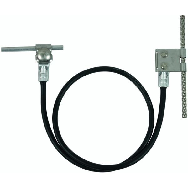 Conn. set f. safety rope systems 16mm² L 1000mm Cu, lug D 8mm StSt f.  image 1