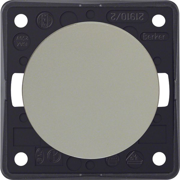 On/off switch 2p imprint "0", Integro - Design Flow/Pure, stain steel  image 1