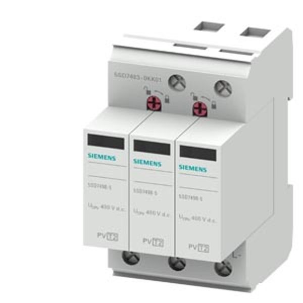 Surge arrester, type 2, UC 600 V DC, Imax 40 kA short-circuit strength 2000 A image 1