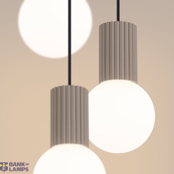Pendant lamp HALO 3P taupe image 4