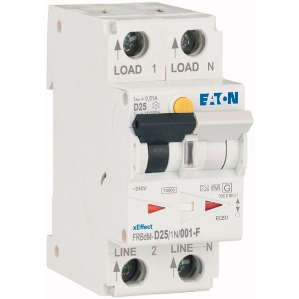 Digital RCD/MCB combination, 25 A, 10 mA, MCB trip characteristic: D, 1p+N, RCD trip characteristic: F image 3