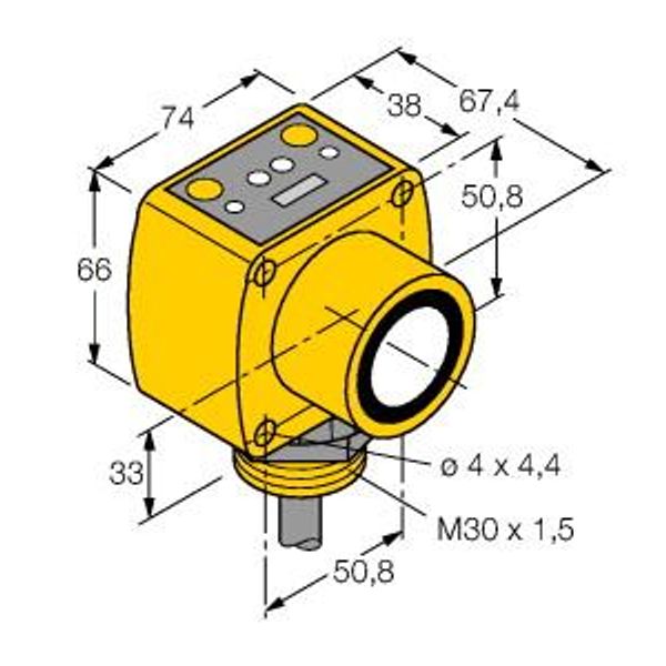 Ultrasonic Sensor diffuse mode sensor   QT50ULB W/30 image 2