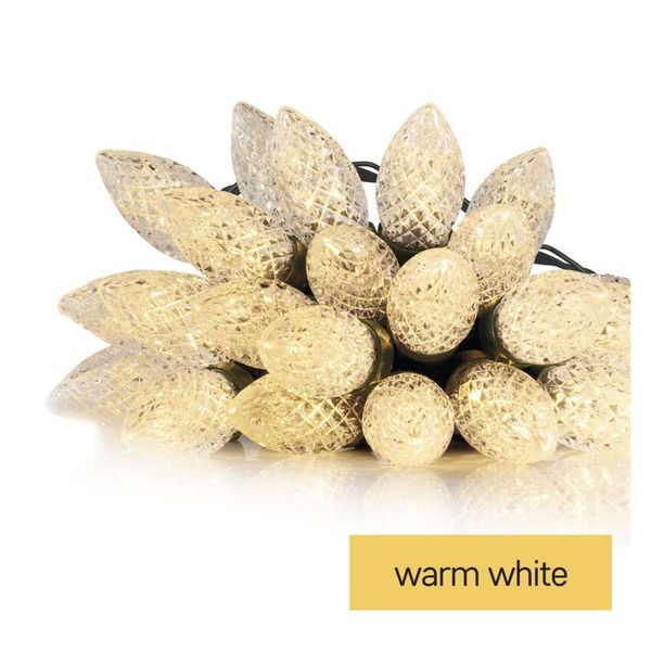 LED Christmas chain – cones, 9.8 m, outdoor and indoor, warm white, programmes image 1