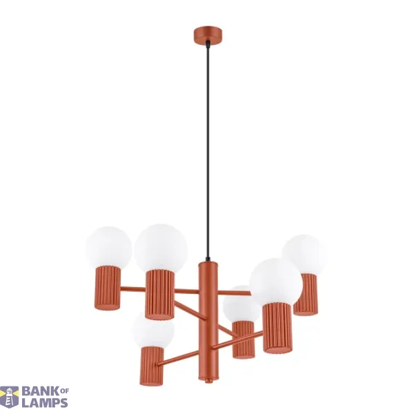 Chandelier HALO 6 red ochra image 1