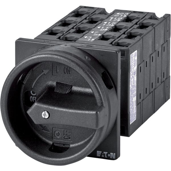 T3-6-8348/EA/SVB-SW Main switch, T3, 32 A, flush mounting, 6 contact unit(s), 12-pole, STOP function, With black rotary handle and locking ring image 2
