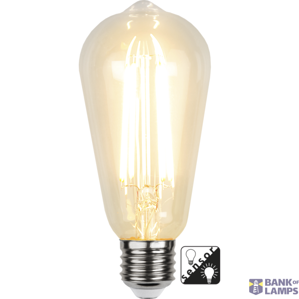 LED Lamp E27 ST64 Sensor clear image 1
