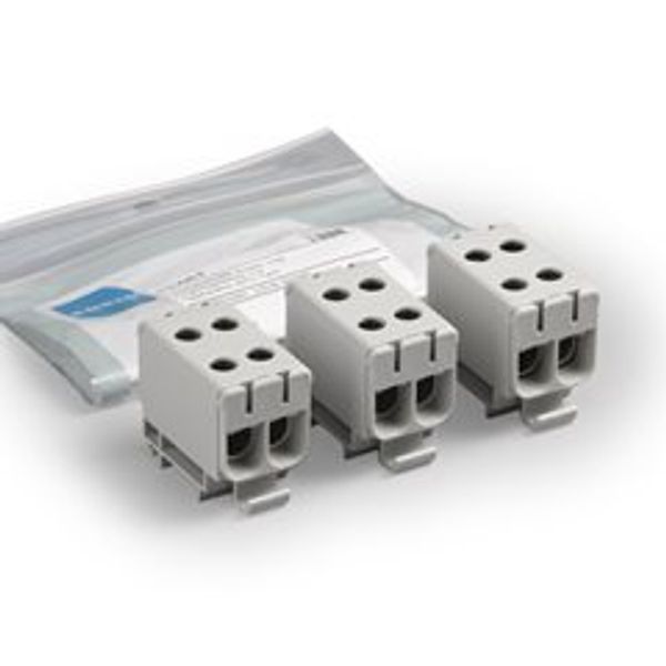 KE66T | Tapping terminal block 3 x KE66 grey image 1