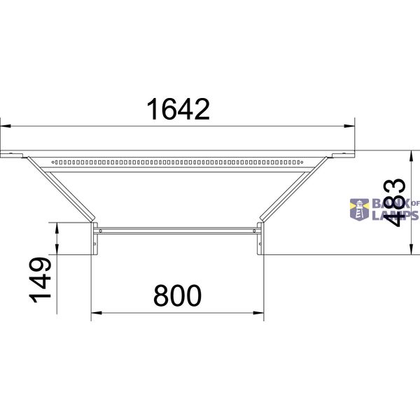 Add-on tee for cable ladder 110x800 Steel Hot-dip galvanised zinc image 2