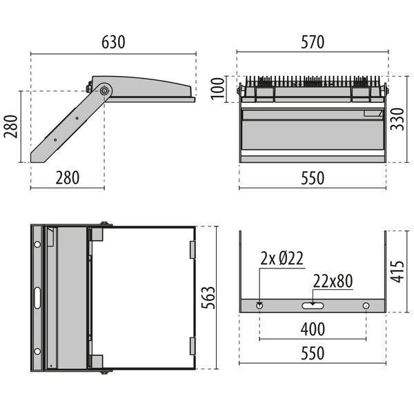GUELL 4 420 S/W 830 GREY DIM1-10V image 4