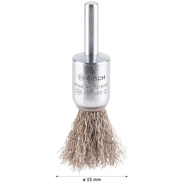 End Brush Crimped 15x0.2 mm Stainless image 2