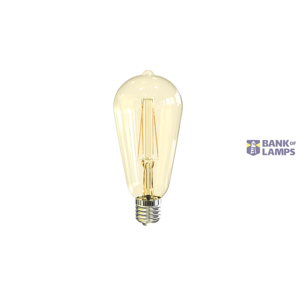 LED-E-ST64-FILA-E27-7W-DIM-2200K-CL image 1