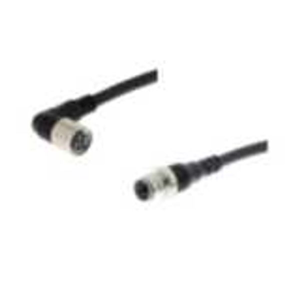Cable with connectors on both cable ends, M8 right-angle socket (femal XS3W5022D image 2
